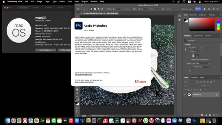 Adobe Photoshop 2025 macOS Screenshot