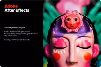 Adobe After Effects 2026 loading screen