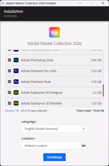 Adobe Master Collection 2026_screenshot