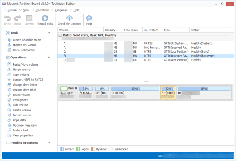 Macrorit Partition Expert screenshot