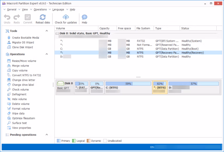 Macrorit Partition Expert screenshot