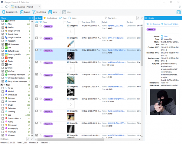 oxygen forensics screenshot