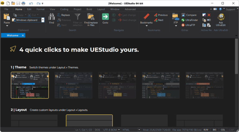 UEStudio interface