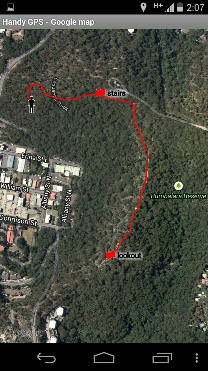 Handy GPS Elevation Profile and Route Recording