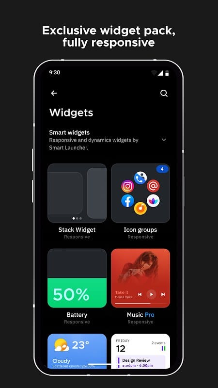 Smart Launcher Customizable Widget Placement