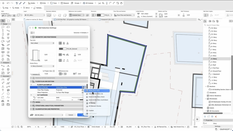 Graphisoft Archicad 30 documentation workspace